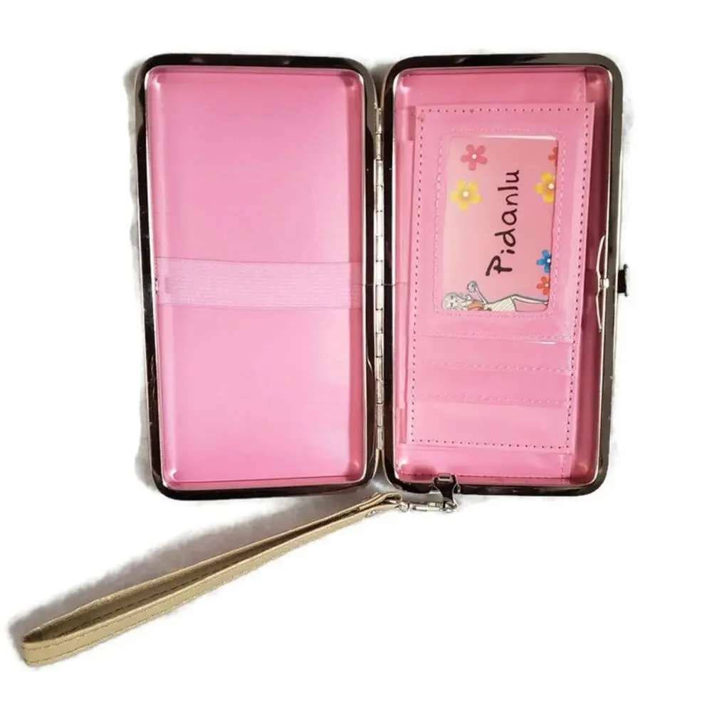 Cell Phone Card Money Holder Women's Wallet With Detachable Wrist Strap